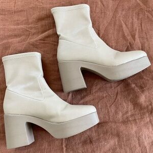 Intentionally Blank Marlowe Vegan Leather Platform Heeled Boots